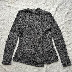 Lucky Brand Heather Black Knit Cardigan Size Small